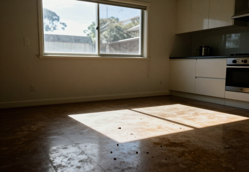Rodent infestation in Emu Plains garage before treatment